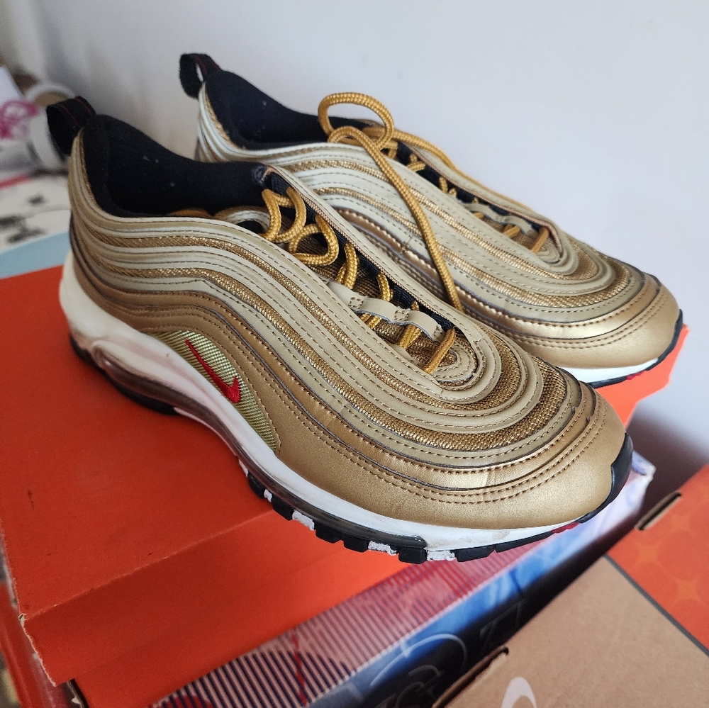 Nike Air Max 97 Metallic Gold Size 5Y